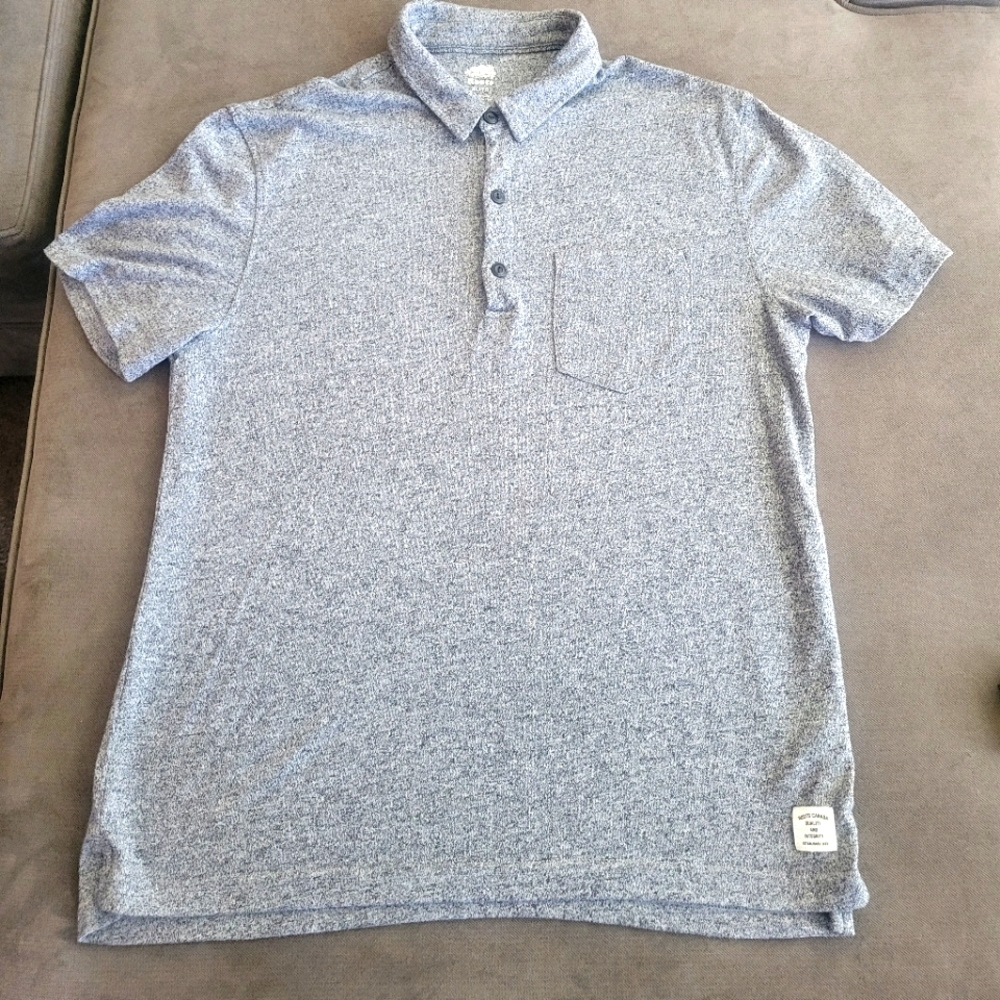 Roots Shirt Mens XL Gray Polo Short Sleeve Embroidered Logo Canada Rugby Cotton